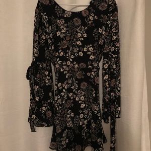 Black floral dress